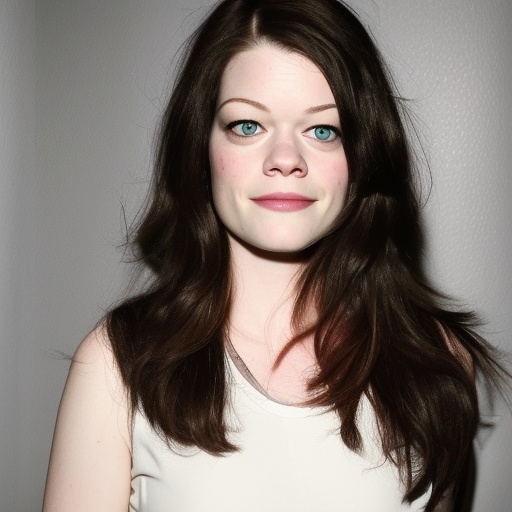 Dark Hair Jane Levy mixed with Troy Baker
