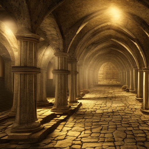 underground ancient medieval city in dark fantasy style, fantastical epic, highly detailed, 4 k hd