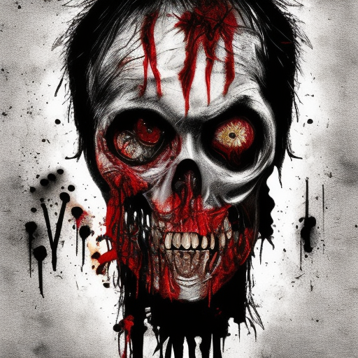 Realistic Zombie poster art
