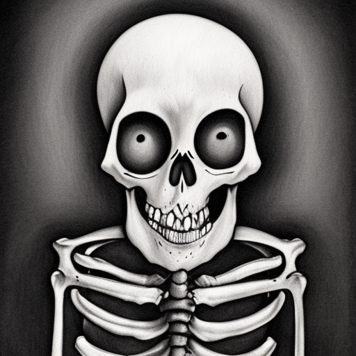 Skeleton in the closet engraving scary black and white pencil illustration high quality by Ruffino Tamayo