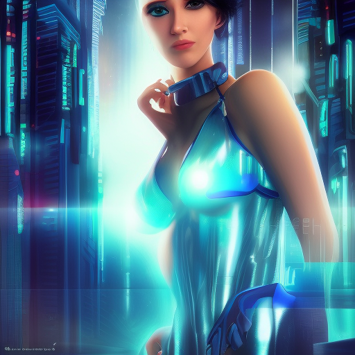 beautiful woman face with short black hair and blue eyes, neon, background with futuristic city, high quality, realistic, ureal engine, complementary colors, fantasy concept art, 8k resolution, hyperdetailed intricately detailed, colors Unreal Engine 5 detailed ultra-realistic portrait cinematic lighting 80mm lens, 8k, photography bokeh