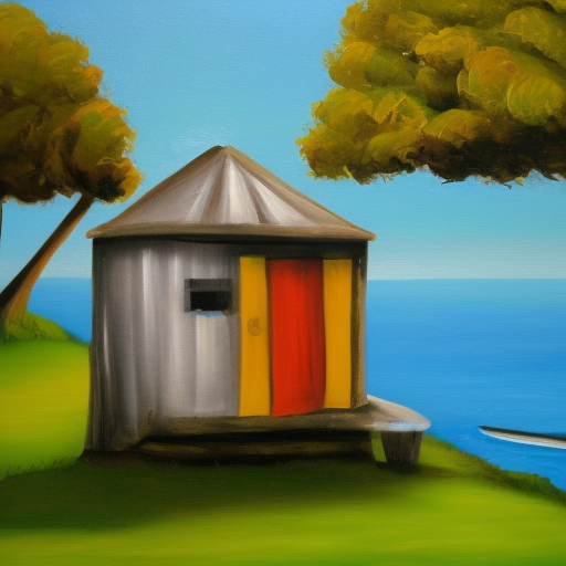 Uma casinha simples no sítio pintura a oleo 