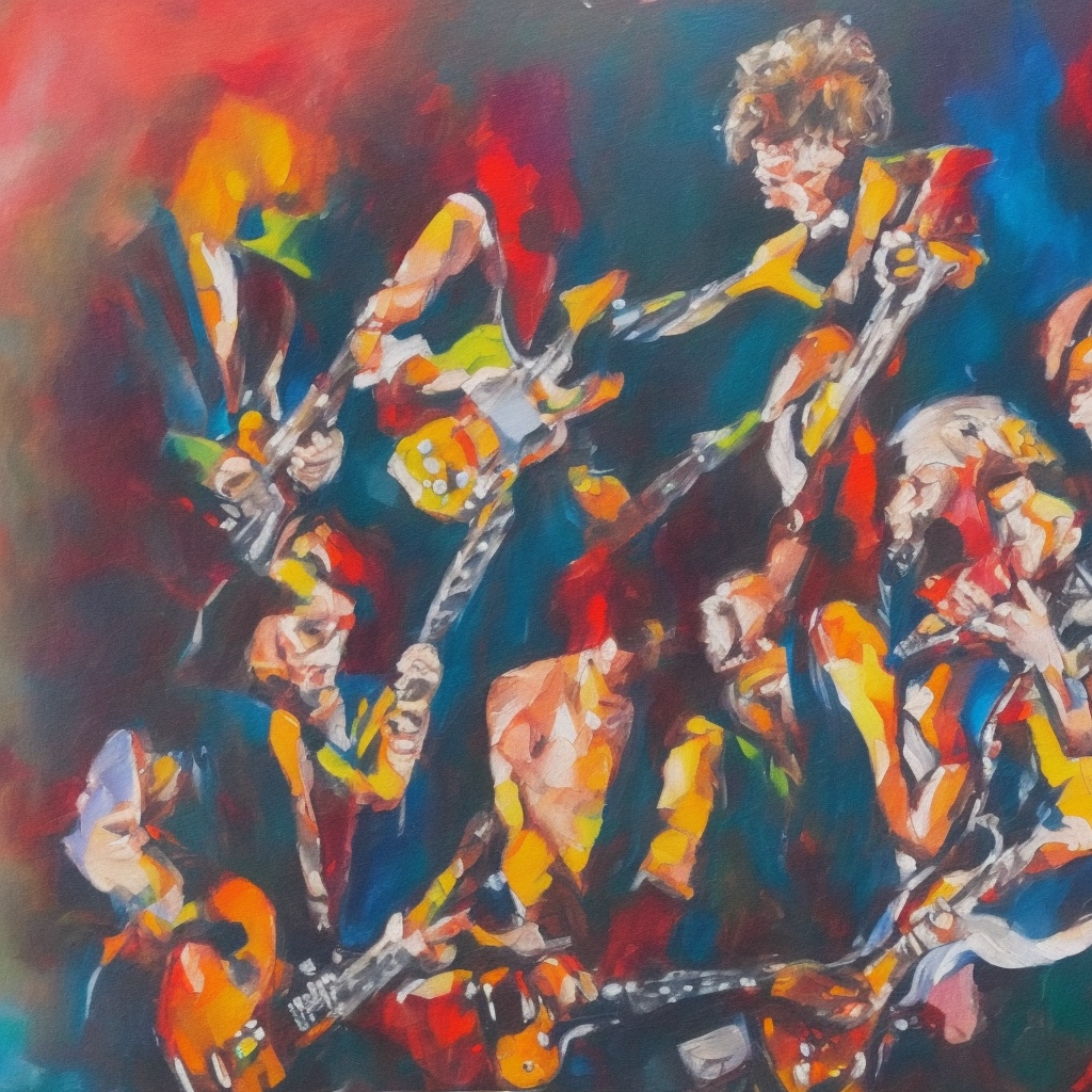a oil painting of a Rolling Stones - Strumpf CD