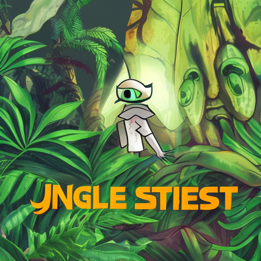 alien scientist in jungle