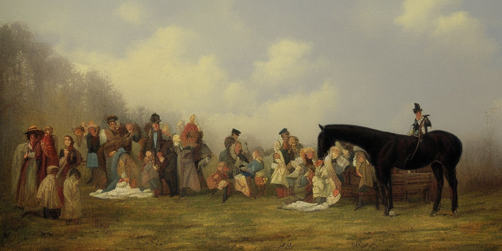 a painting of a long farewell 