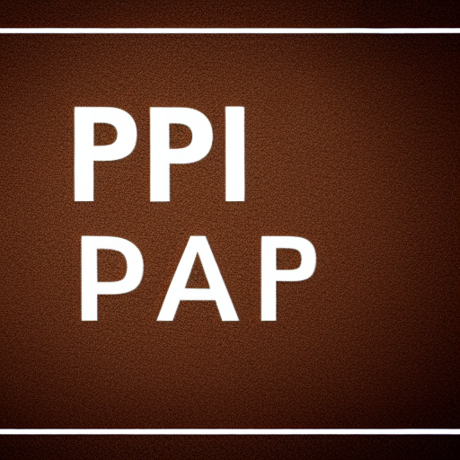a logo with a paper texture background and  says P and F