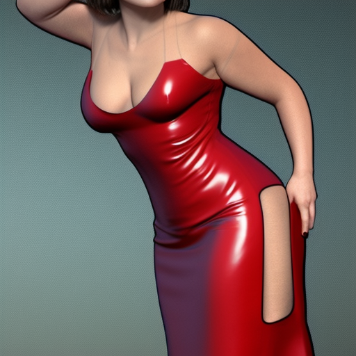 Jenna Coleman curvy feminine muscle strong wearing an elegant elaborate tight latex-nylon-leather sequined tube gown with red highlights, thin-waist, cgsociety, photorealistic, sublime-comforting ambience, 16k, smooth, sharp focus, trending on ArtStation, volumetric lighting, bikini, worksafe