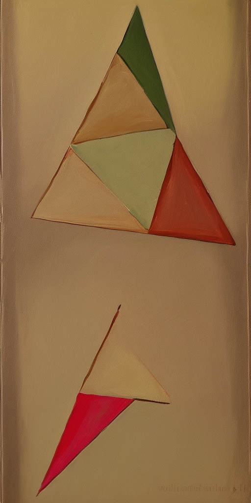 a painting of a relationship triangle 