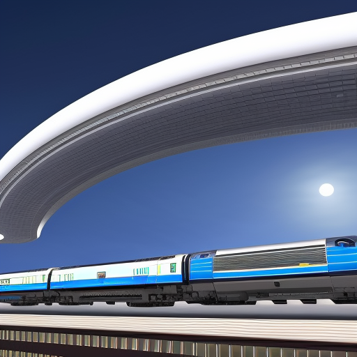 futuristic realistic Main railway station, landscaping, high speed trains on their railways, high resolution, blue sky, moons, railway platforms , Passengers,ultra details, 4k