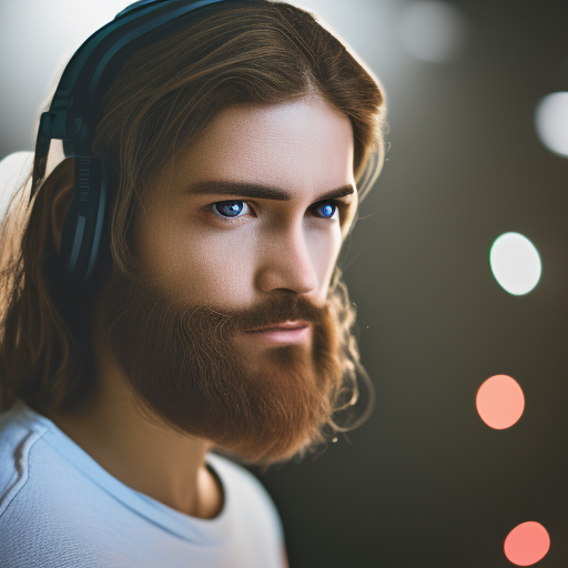 Jesus Christ look like a Dj ultra-realistic portrait cinematic lighting 80mm lens, 8k, photography bokeh