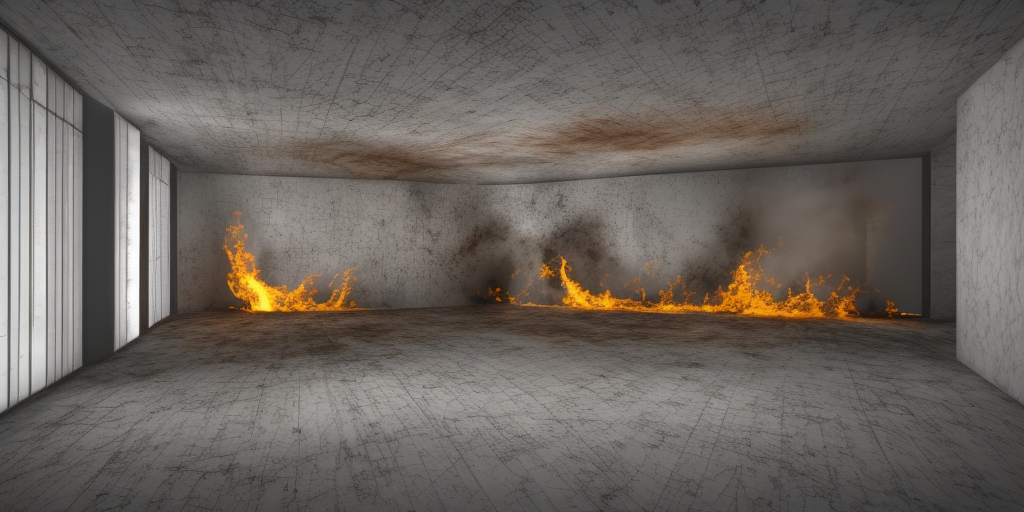 a 3d rendering of Burning from the inside