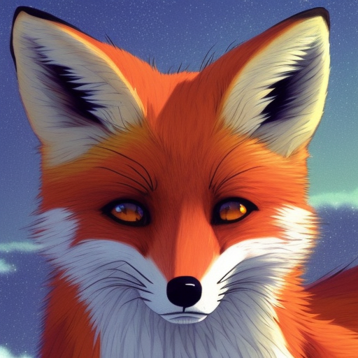 colorful fox face by makoto shinkai