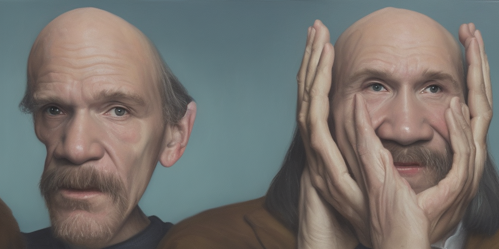 a oil painting of being john malkovich
