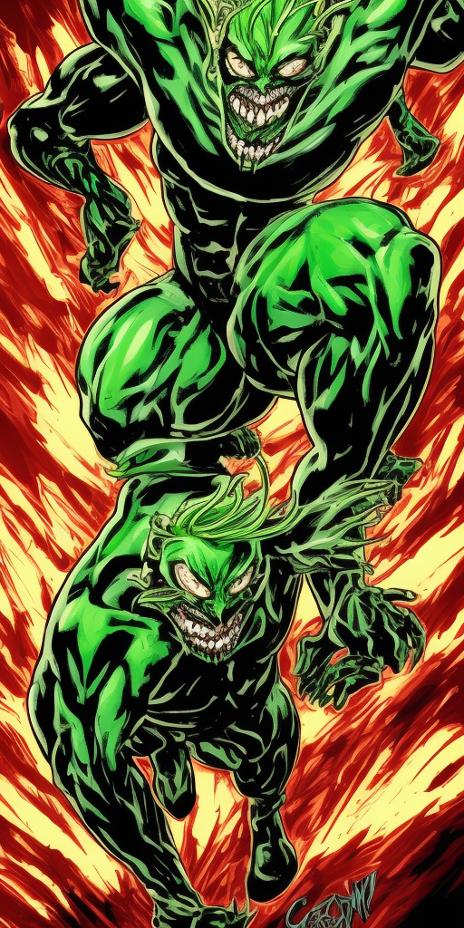 a photo of Carnage Venom Green Goblin
