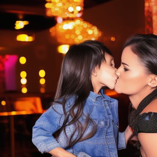 mother_and_daughter malay kissing in night club 