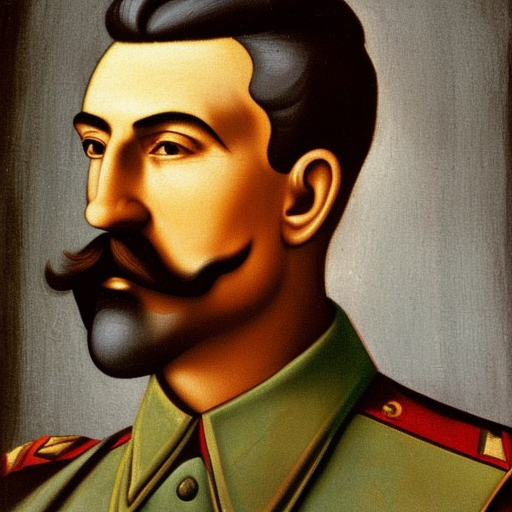 A painting of Joseph Stalin by Leonardo Da Vinci