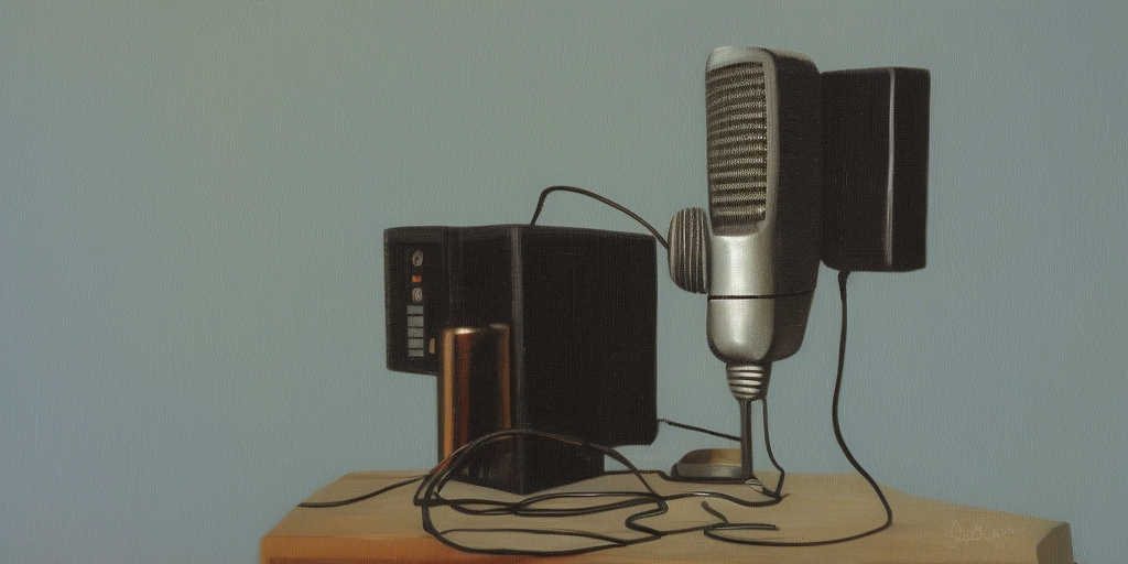a oil painting of a Microphone Transformer