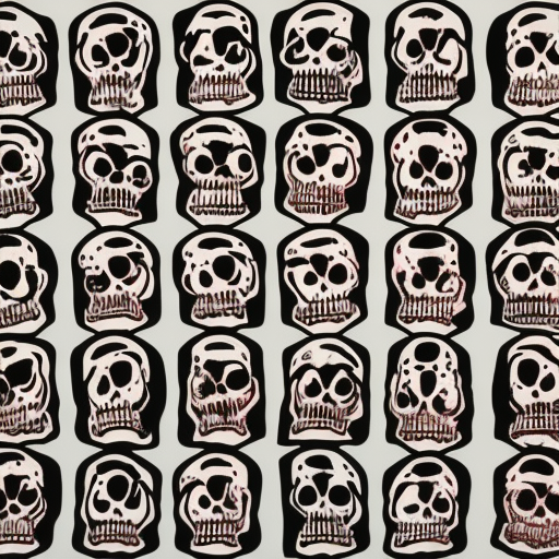  Abstract skull art by Barry McGee