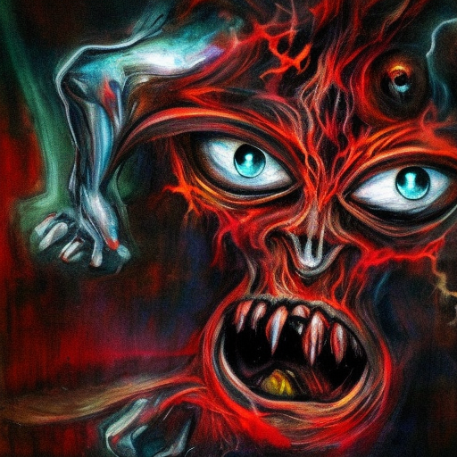 abstract demonic artwork
