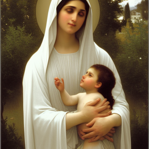 Our lady of fatima, painted by William-Adolphe Bouguereau