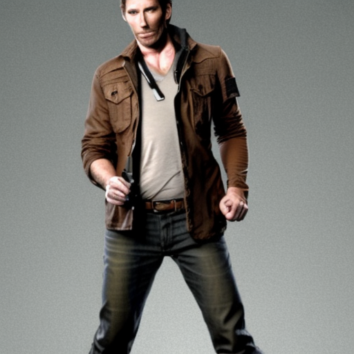 Troy Baker dressed as Dean Winchester