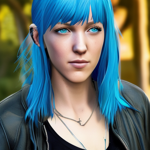 blue hair Young Katie Cassidy as Chloe Price Life Is Strange