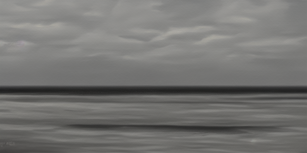 oil painting Spiekeroog #Grayscale #Island #Sea #Sandbank 