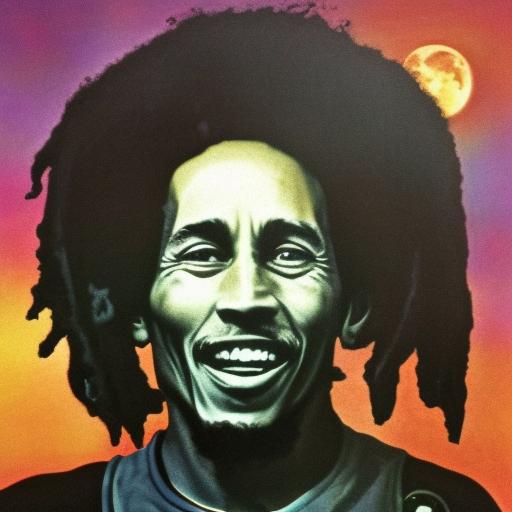 Bob Marley on moon