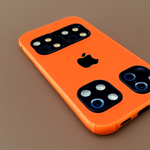 the apple iphone 15 pro max in orange 