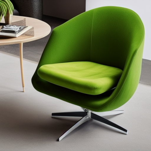 An armchair in the shape of an avocado
