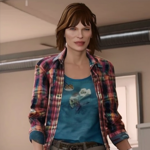 Butterfly Shirt and Flannel Jacket Milla Jovovich as Max Caulfield Life Is Strange