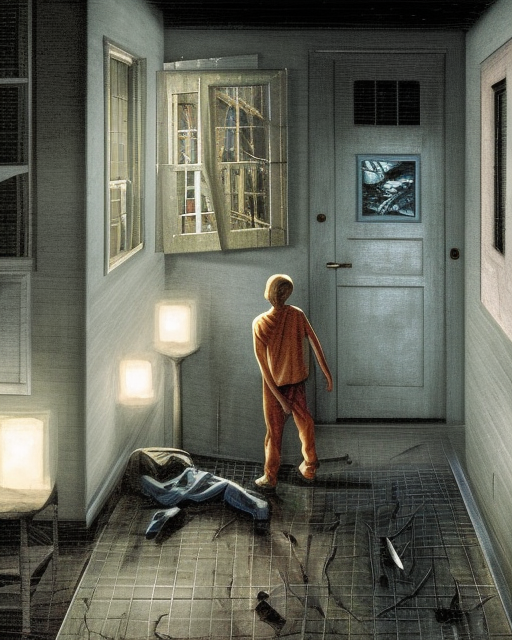 illustration from the 2 0 0 0 s supernatural thriller'the overflow ', a high quality high detail painting by david mattingly and samuel araya and dave mckean and richard corben, hd 4 k 8 k, realistic hyperdetailed scene painting, photorealistic lighting, urban horror aesthetic, composition and scene layout inspired by gregory crewdson and christopher mckenney.