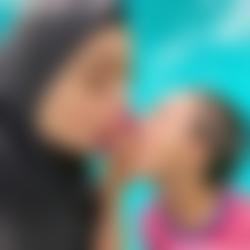 two school hijab malay girl kissing in water park 