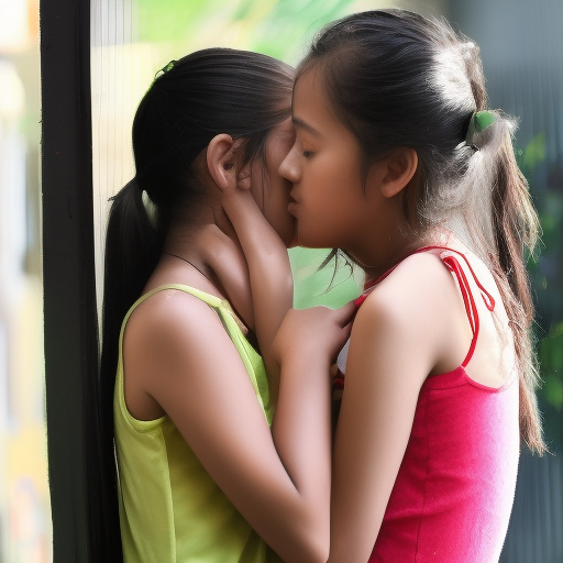 two actress preteens malaysia girl kissing 