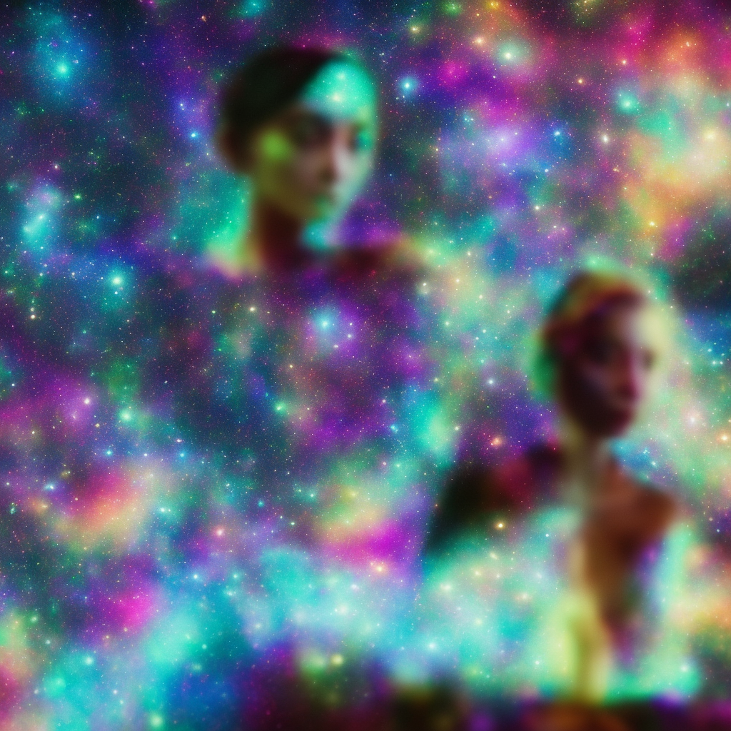 the universe on LSD, ultra-realistic portrait cinematic lighting 80mm lens, 8k, photography bokeh