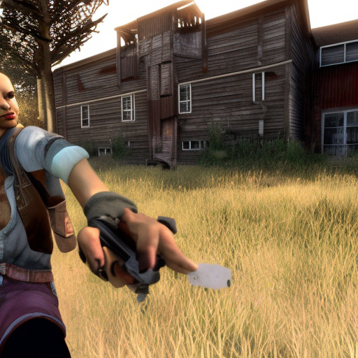 left for dead game witch young beautiful,8k, photorealistic