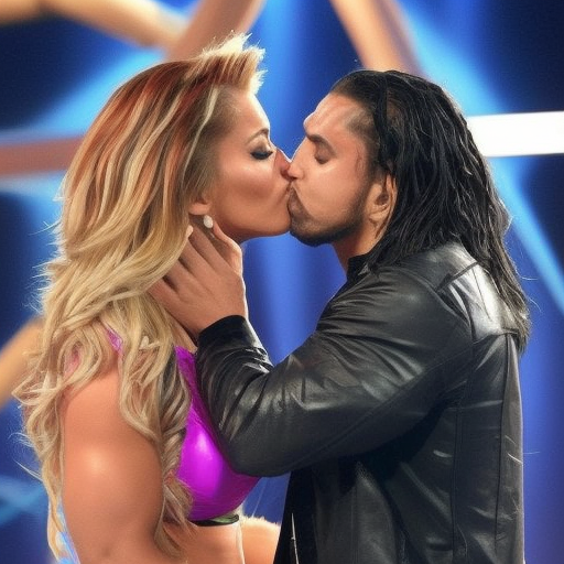 two wwe diva kissing in live show 