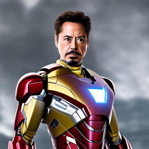 tony stark in iron man suit