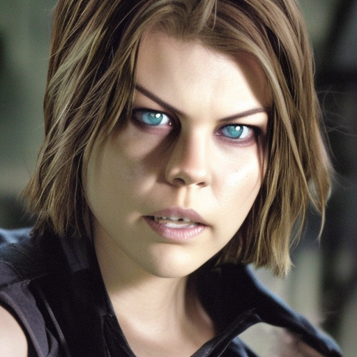 Blonde dark green eyes Lauren Cohan as Alice Resident Evil