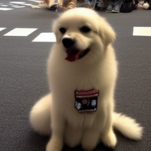 cute dog as a student