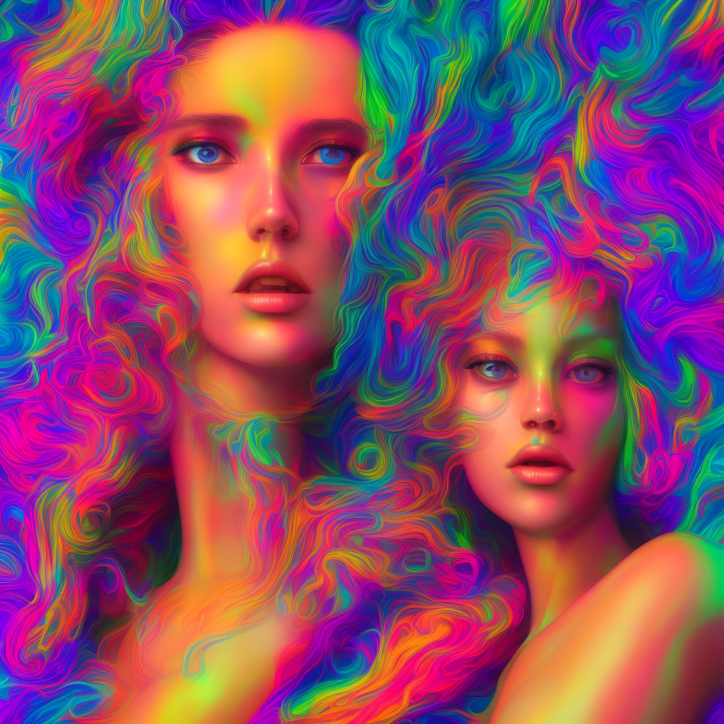 A psychedelic portrait of beautiful woman, vibrant color scheme, highly detailed, in the style of romanticism, cinematic, artstation, Moebius, golden ratio, incredible art, masterpiece ultra realism Unreal 5 render with nanite, global illumination and path tracing, cinematic post-processing

