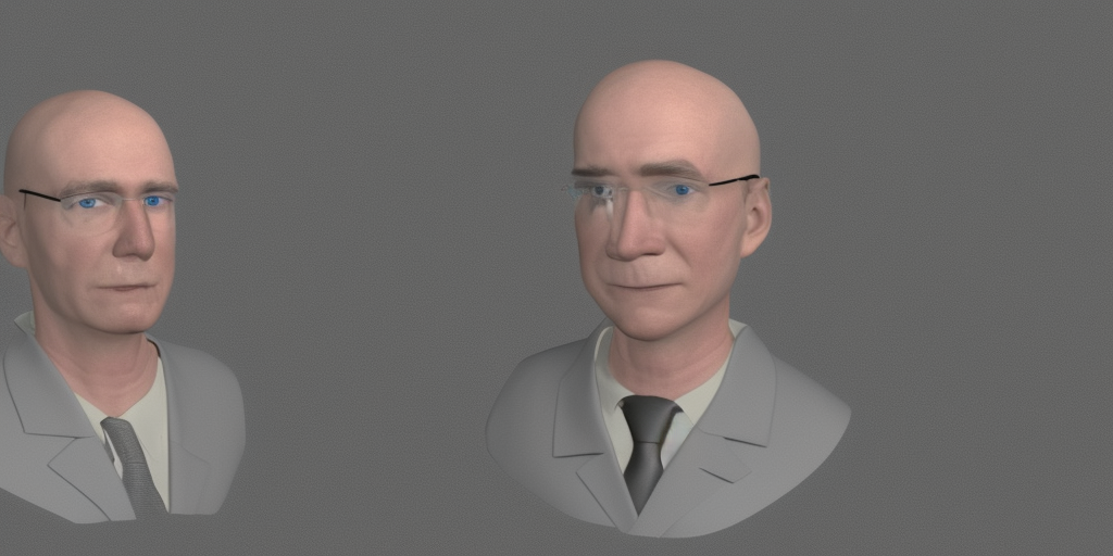 a 3d rendering of Dr. Lester