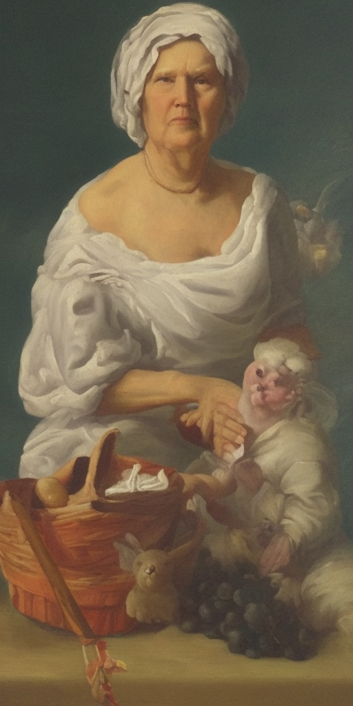 a classicism painting of Dear mother-in-law, I was very happy about the birthday gift that I found in our mailbox after our Easter excursion and would like to take this opportunity to thank you very