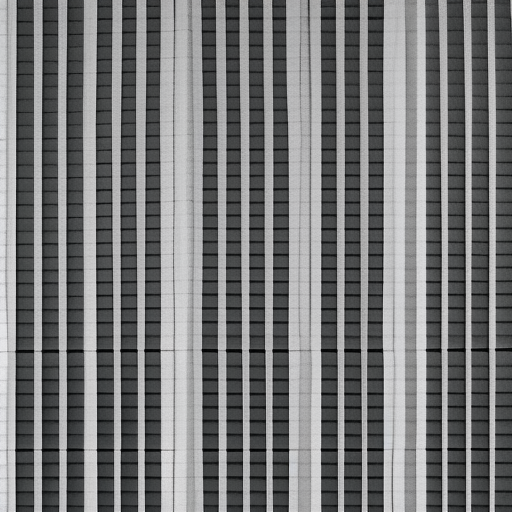 a photorealistic image of a building facade designed in the style of agnes martin's tremolo made from translucent white fabric 