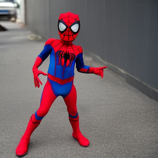 a 4-year-old boy dressed as Spider-Man
