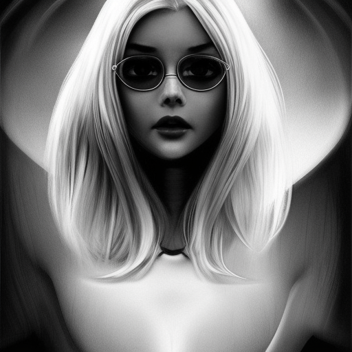 scifi,conceptual art, beauty android girl, long blonde hair,wearing glasses , in a space city,full body, perfect hands and fingers,extremely detailed face, anatomically correct, highly detailed, symmetrical, art by Artgerm, Frank Frazetta, Norman Rockwell, Tsutomu Nihei, 4k,8k,hd black and white pencil illustration high quality