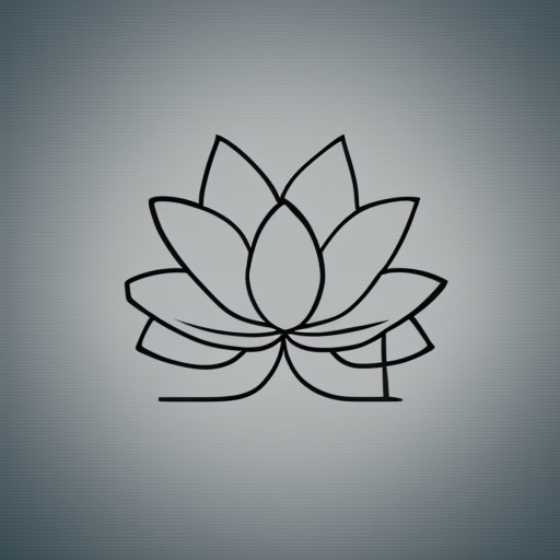 A lotus minimalist line design with letter C