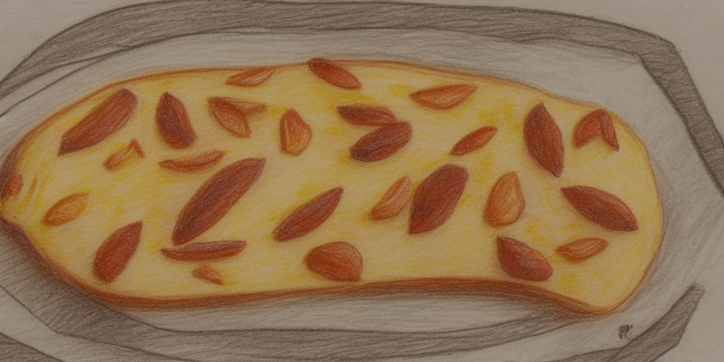 a drawing of The baked apple stollen 