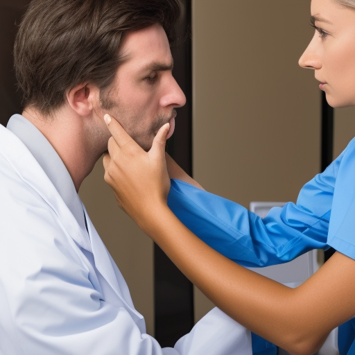Physician using a stethoscope to listen to a patient's chest
