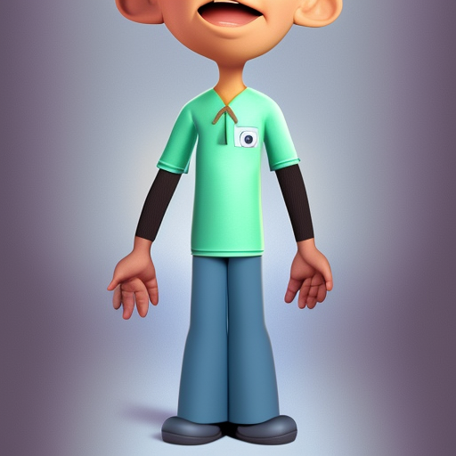 Nurse man in the hospital .cartoon,Pixar.not deformed ,not mutation .Nice face .Big eyes ,full body ,complete face 